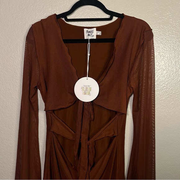 Princess Polly Baewatch Mini Dress in Brown - Picture 6 of 7